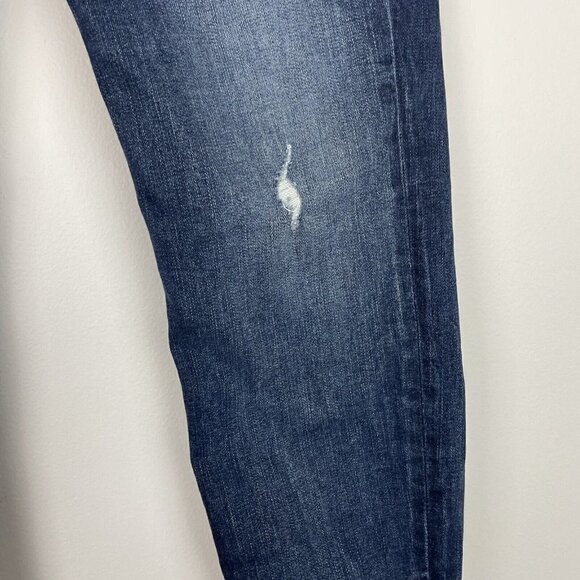 Silver Jeans Co Skinny Dark Wash Distressed Womans Jeans Size 27 - Picture 3 of 6